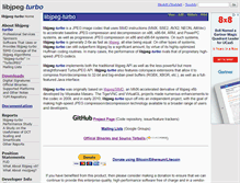 Tablet Screenshot of libjpeg-turbo.org